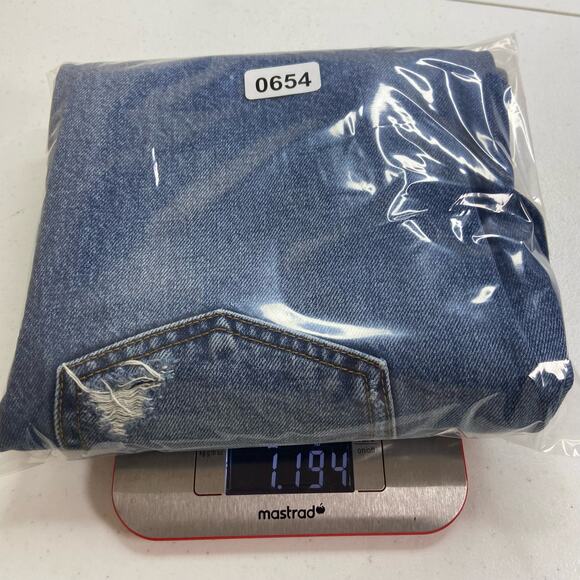 Boyish Billy Jeans Women's 26 Blue Button Fly Distressed Ankle Recycled Cotton‎ - Picture 13 of 14